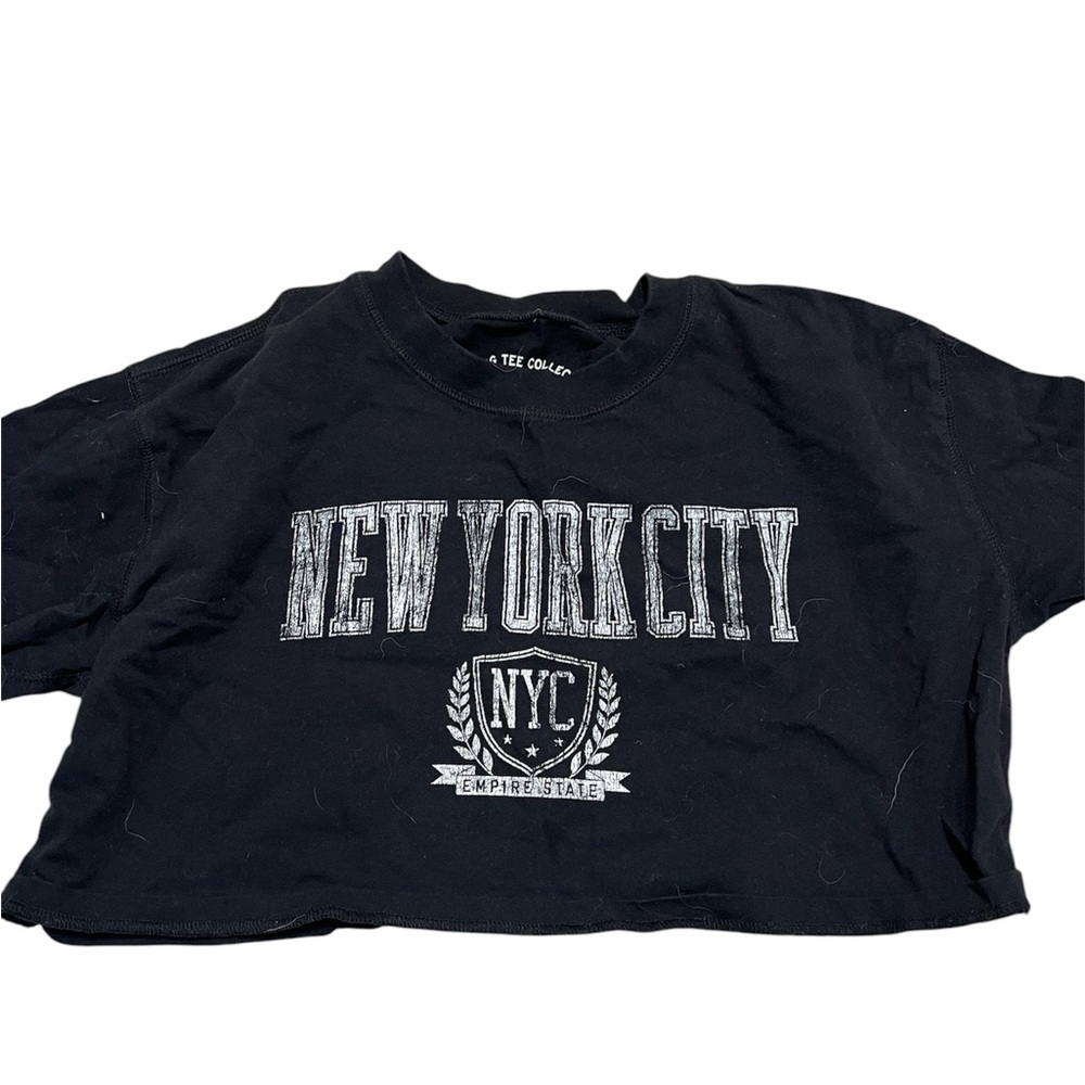 Black New York City Crop Top From Aeropostale